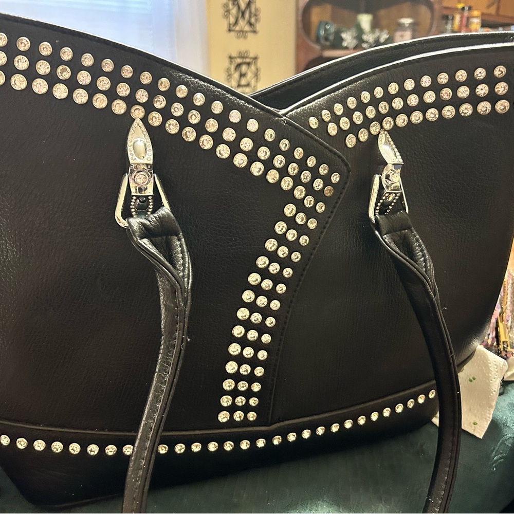 Purse large with rhinestones